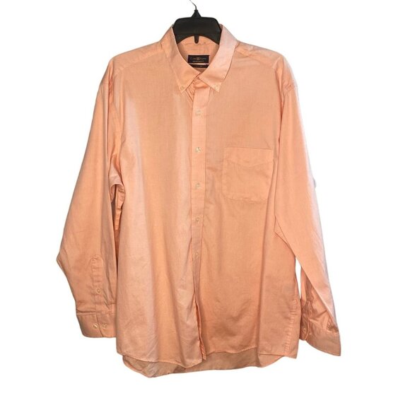 Club Room dress shirt men's Regular Fit Pinpoint long sleeve button down size 17 - Picture 1 of 9